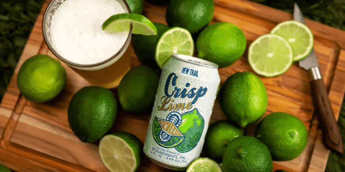 Crisp Lime Beer by New Trail
