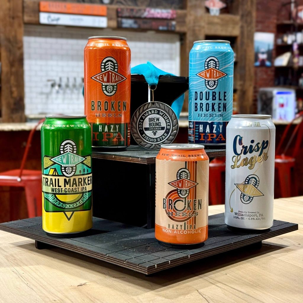New Trail offerings with the Brewbound Rising Star award in the middle