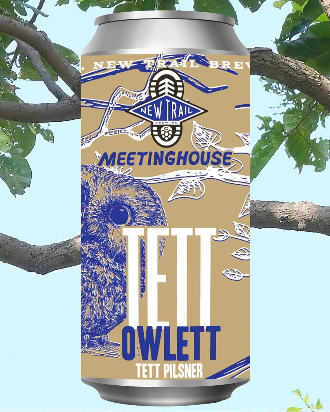 Tett Owlett pilsner by New Trail x Meetinghouse Beer