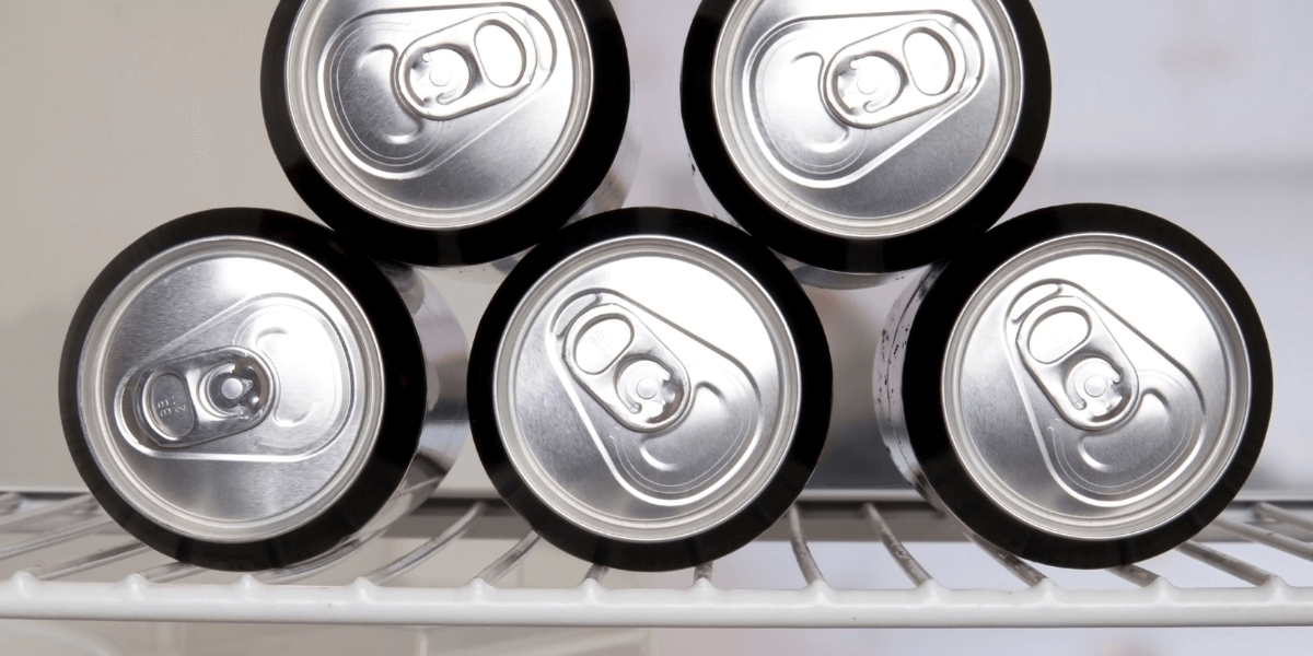 beers on a fridge shelf