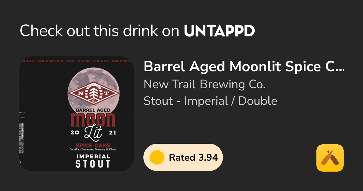 Barrel Aged Moonlit Spice Cake - 2021