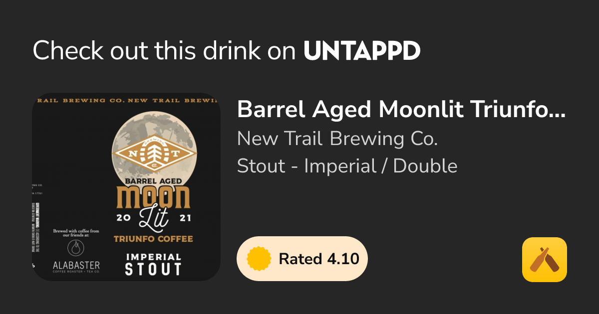 Barrel Aged Moonlit Triunfo Coffee - 2021