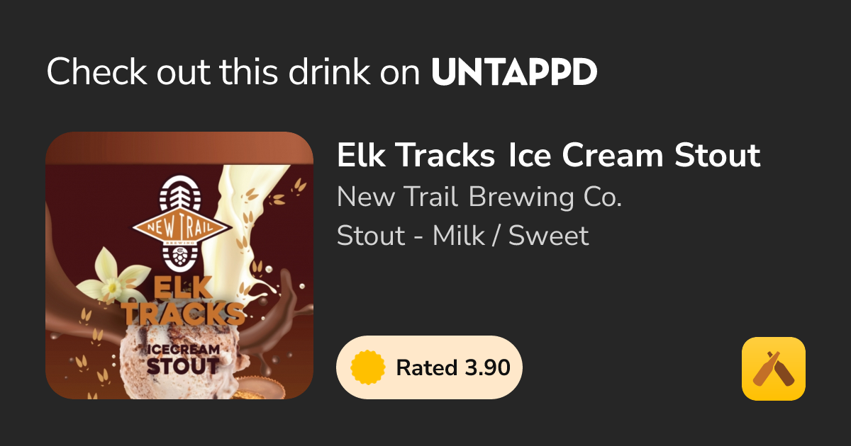 Elk Tracks Ice Cream Stout