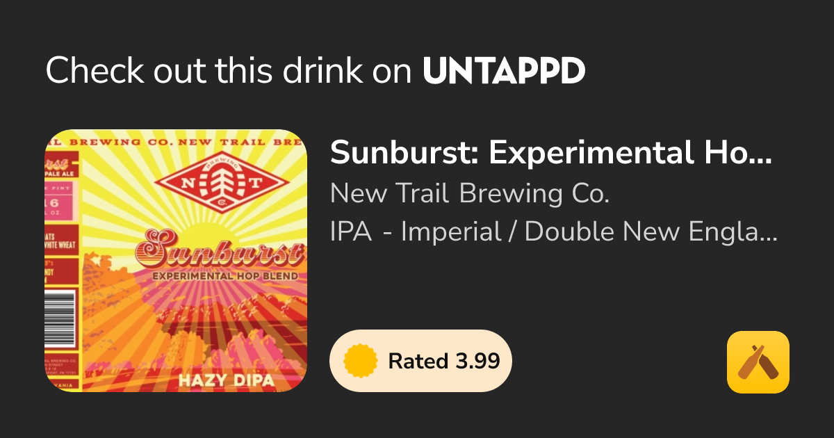 Sunburst: Experimental Hop Blend