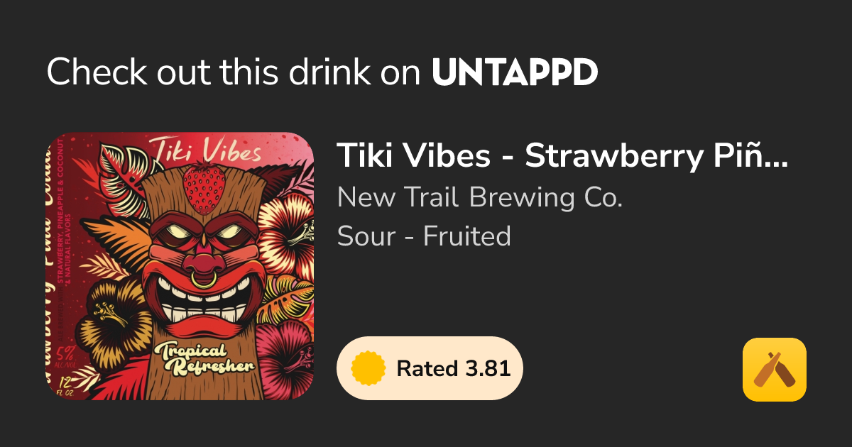 Tiki Vibes - Strawberry Piña Colada