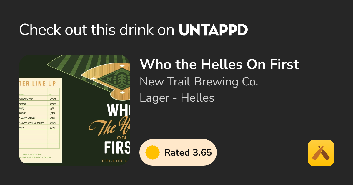 Who the Helles On First